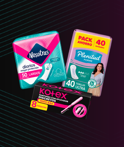 Higiene desechable TENA, Plenitud, Nosotras, Ladysoft y Kotex en oferta