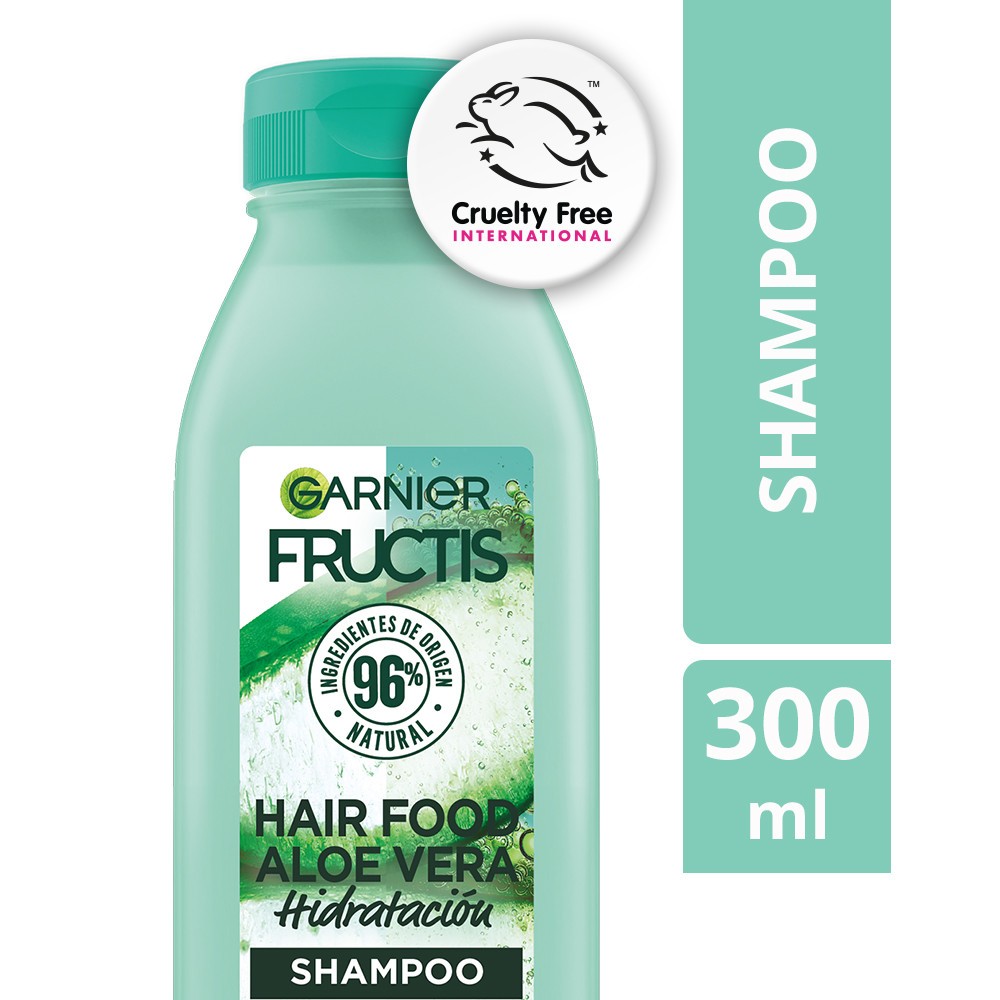 Garnier Hair Food Shampoo Aloe Vera Hidratación Cabello Deshidratado 300 mL