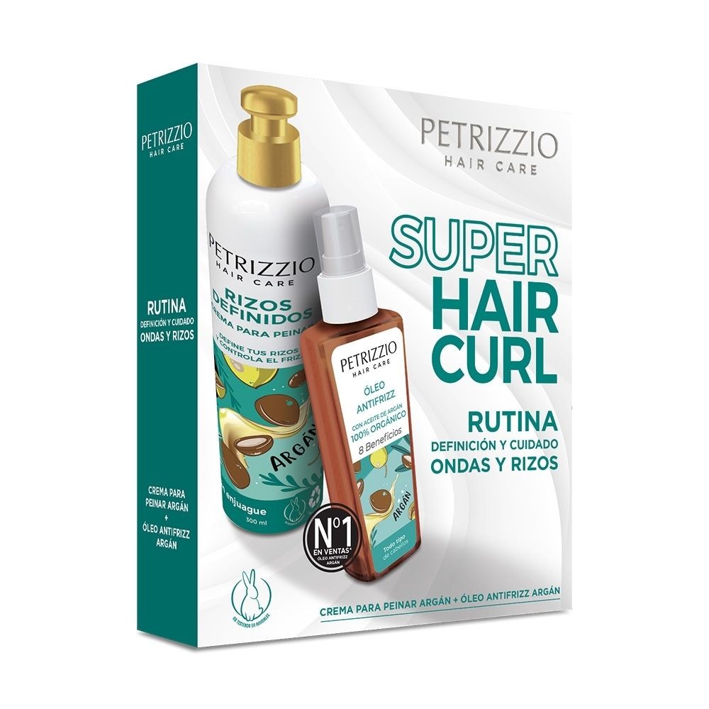 Set cuidado ondas y rizos crema para peinar + óleo anti frizz